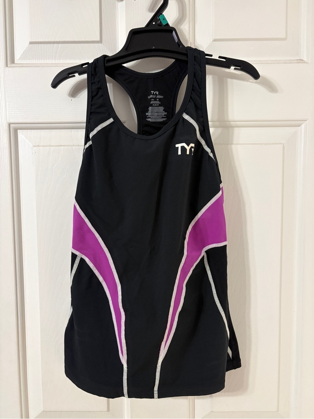 TYR Black & Purple Women's Racerback Swim Tank
